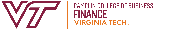 Virginia Tech Finance Department Logo